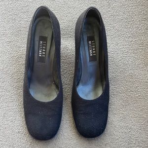 Stuart Weitzman black wool pumps